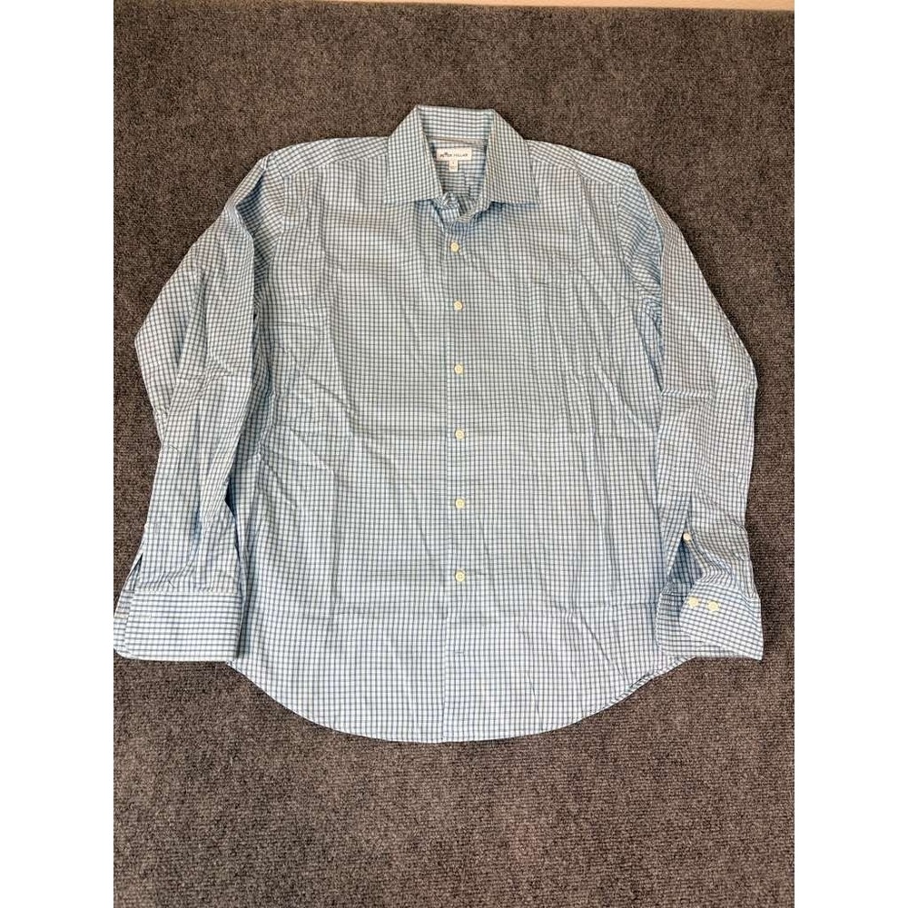 Peter Millar Cotton Office Multicolor Plaid Button Up Long Sleeve Size L